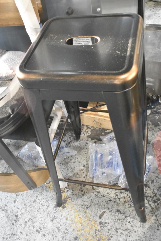 2 BRAND NEW SCRATCH AND DENT! Metal Tolix Style Stool. 2 Times Your Bid! - Image 1 of 4