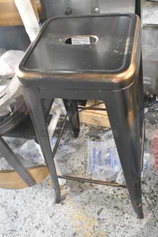 2 BRAND NEW SCRATCH AND DENT! Metal Tolix Style Stool. 2 Times Your Bid!