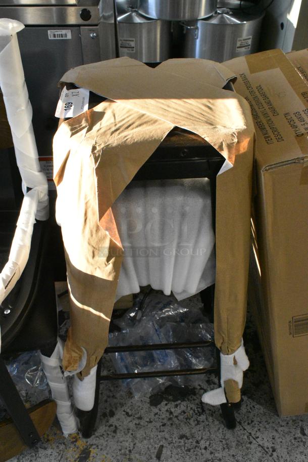 2 BRAND NEW SCRATCH AND DENT! Metal Tolix Style Stool. 2 Times Your Bid! - Image 3 of 4