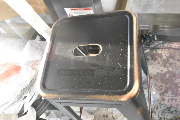 2 BRAND NEW SCRATCH AND DENT! Metal Tolix Style Stool. 2 Times Your Bid! - Image 4 of 4