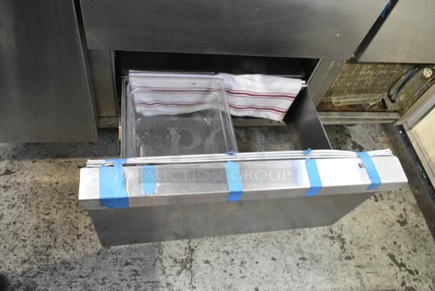 Continental Stainless Steel Commercial Pizza Prep Table w/ 2 Drawers and 2 Doors. 115 Volts, 1 Phase. Tested and Working! - Image 5 of 7