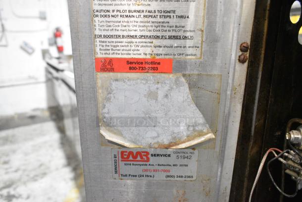 2 Bakers Pride Stainless Steel Commercial Natural Gas Powered Single Deck Pizza Oven. Appears to be Model Y600. 2 Times Your Bid! - Image 10 of 10