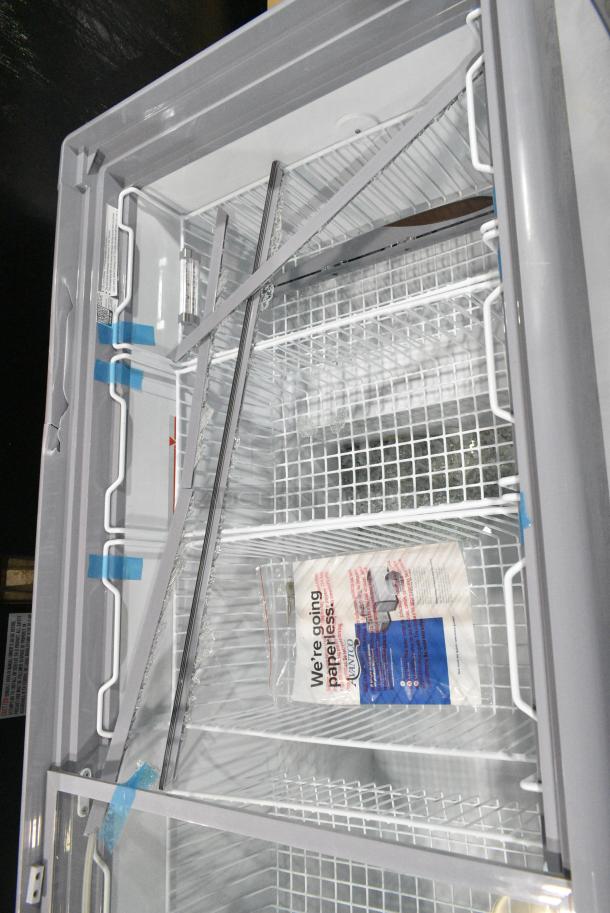BRAND NEW SCRATCH AND DENT! Avantco 360DFF20HCL 70 7/8" Customizable Flat Top Display Ice Cream Freezer on Commercial Casters. 115 Volts, 1 Phase. Tested and Working! - Image 4 of 7