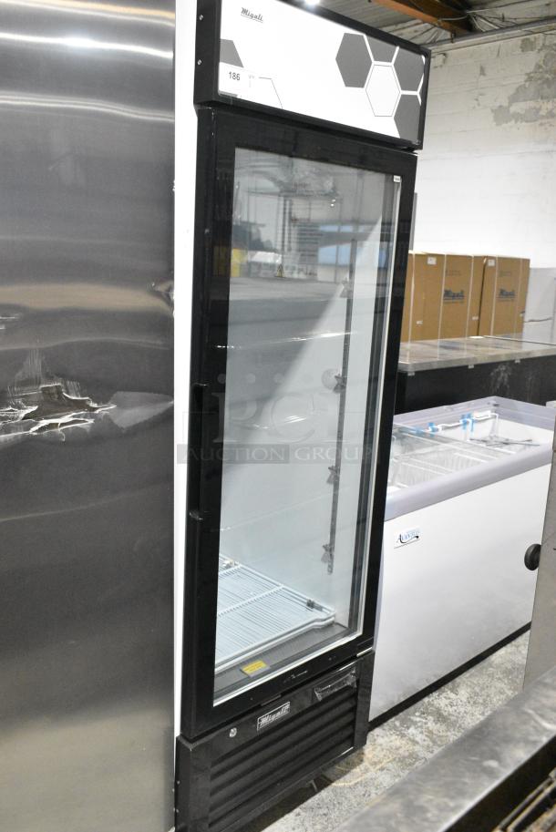 BRAND NEW SCRATCH AND DENT! 2023 Migali C-23FM-HC Metal Single Door Reach In Freezer Merchandiser w/ Poly Coated Racks. Serial C-23FM-HC003230429092C0001. 115 Volts, 1 Phase. Tested and Working! - Image 2 of 5