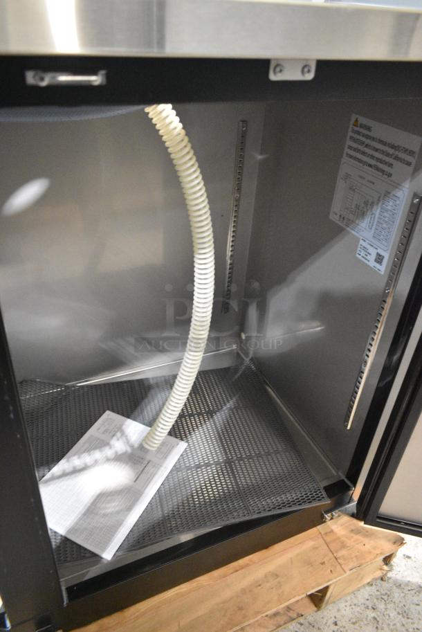 BRAND NEW SCRATCH AND DENT! 2022 Migali C-DD60-2-HC Stainless Steel Commercial 60 4/5" Kegerator Beer Dispenser w/ (2) Keg Capacity. Serial 545335136. 115 Volts, 1 Phase. Tested and Working! - Image 6 of 7