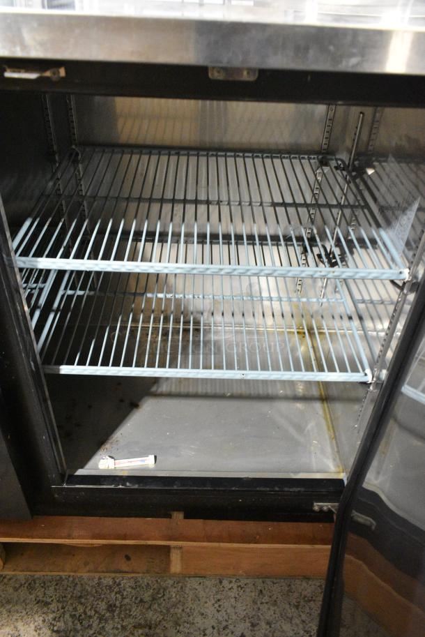 BRAND NEW SCRATCH AND DENT! Migali C-BB60-HC Stainless Steel Commercial 2 Door Back Bar Refrigerator. 115 Volts, 1 Phase. Serial 6382331717080807. Tested and Powers On But Does Not Get Cold - Image 5 of 7