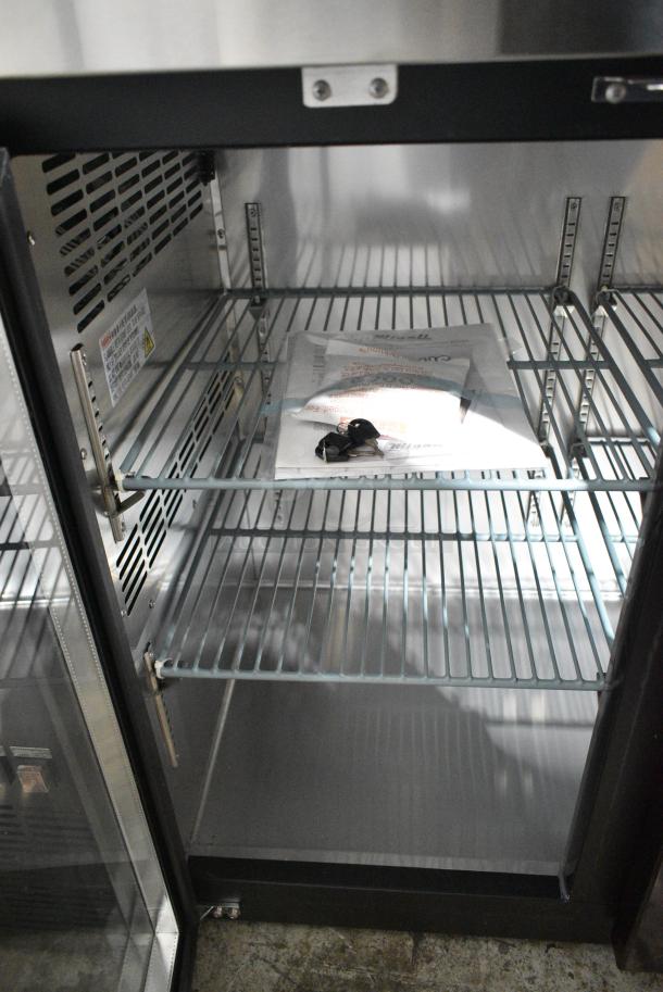 BRAND NEW SCRATCH AND DENT! Migali C-BB48G-HC Metal Commercial 2 Door Back Bar Cooler Merchandiser. Serial 6123331319040406. 115 Volts, 1 Phase. Tested and Working! - Image 4 of 8