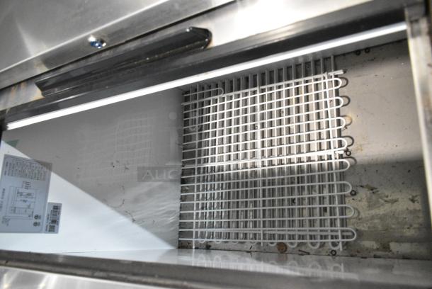 BRAND NEW SCRATCH AND DENT!  Migali C-HBC65 Metal Commercial Back Bar Bottle Cooler w/ 2 Sliding Lids. Serial 6054331116030211. 115 Volts, 1 Phase. Tested and Working! - Image 5 of 8