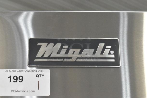 BRAND NEW SCRATCH AND DENT! 2023 Migali C-1F-HC Stainless Steel Commercial Single Door Reach In Freezer w/ Poly Coated Racks on Commercial Casters. Serial C-1F-HCT03230817092T0009. 115 Volts, 1 Phase. Tested and Working! - Image 3 of 6