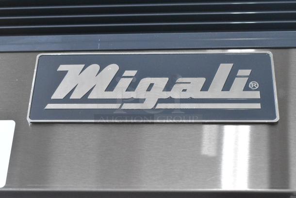 BRAND NEW SCRATCH AND DENT!  2023 Migali C-2RB-HC Stainless Steel Commercial 2 Door Reach In Cooler w/ Poly Coated Racks on Commercial Casters. Serial C-2RB-HCT03230617092T0005. 115 Volts, 1 Phase. Tested and Working! - Image 4 of 8