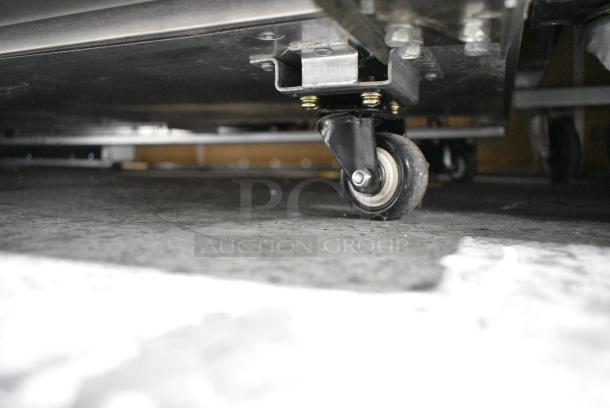 BRAND NEW SCRATCH AND DENT! 2018 Migali C-U60F-HC Stainless Steel Commercial 2 Door Undercounter Cooler on Commercial Casters. Serial C-U60F-HC00318081700920018. 115 Volts, 1 Phase. Tested and Working! - Image 4 of 7