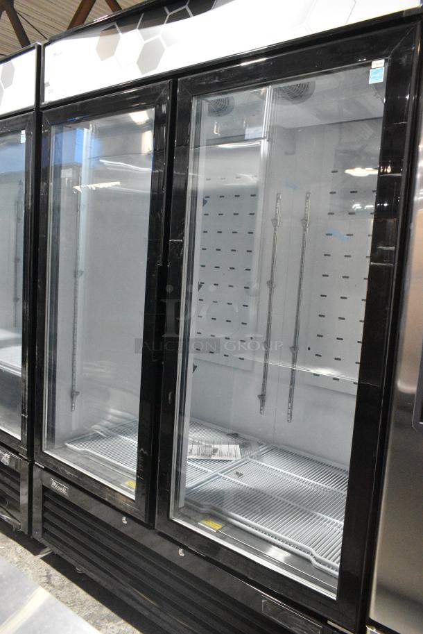 BRAND NEW SCRATCH AND DENT! 2022 Migali C-49FM-HCe Metal Commercial 2 Door Reach In Freezer Merchandiser w/ Poly Coated Racks on Commercial Casters. Serial C-49FM-HCe003221215092C0011. 115 Volts, 1 Phase. Tested and Working! - Image 2 of 7