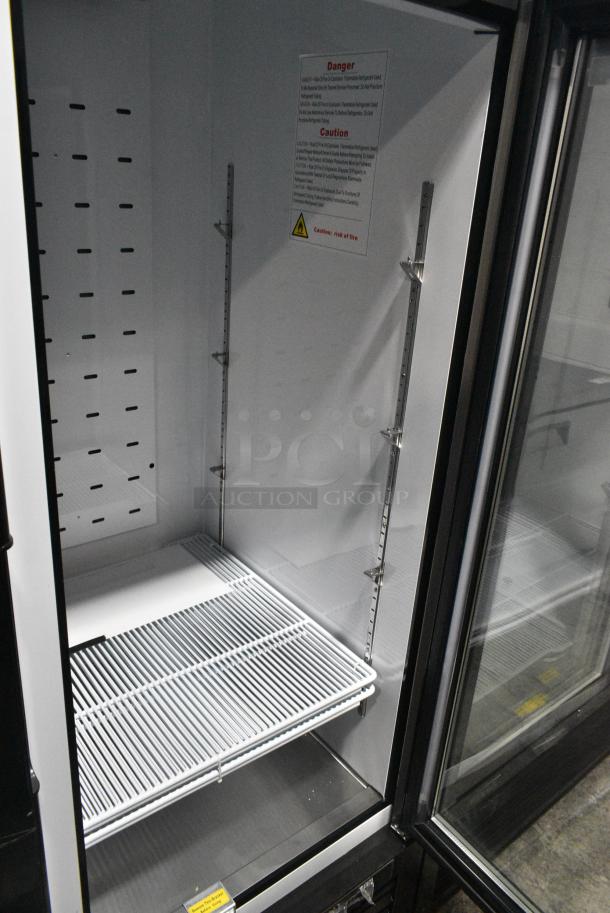 BRAND NEW SCRATCH AND DENT! 2022 Migali C-49FM-HCe Metal Commercial 2 Door Reach In Freezer Merchandiser w/ Poly Coated Racks on Commercial Casters. Serial C-49FM-HCe003220809092C0023. 115 Volts, 1 Phase. Tested and Working! - Image 5 of 7