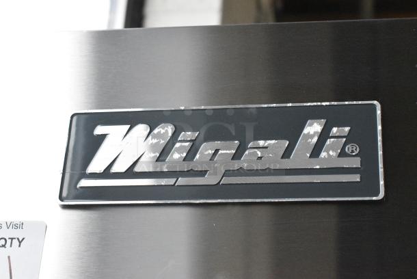 BRAND NEW SCRATCH AND DENT!  2023 Migali C-3F-HC Stainless Steel Commercial 3 Door Reach In Freezer w/ Poly Coated Racks on Commercial Casters. Serial  C-3F-HC003230505092C0004. 115 Volts, 1 Phase. Cannot Test Due To Plug Style - Image 3 of 8