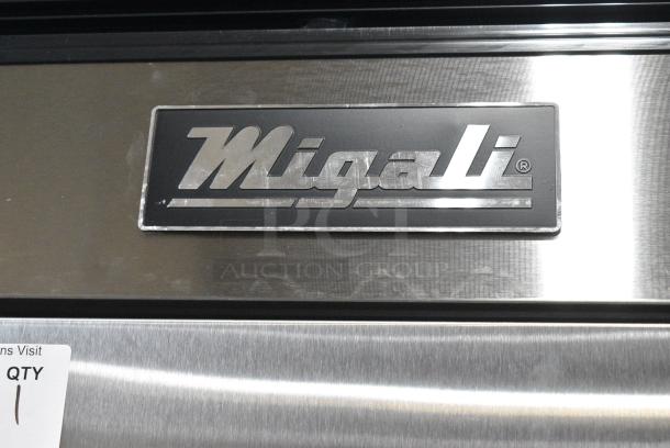 BRAND NEW SCRATCH AND DENT! 2019 Migali C-3RB-HC Stainless Steel Commercial 3 Door Reach In Cooler w/ Poly Coated Racks on Commercial Casters. Serial C-3RB-HC00319100900920007. 115 Volts, 1 Phase. Tested and Working! - Image 4 of 9