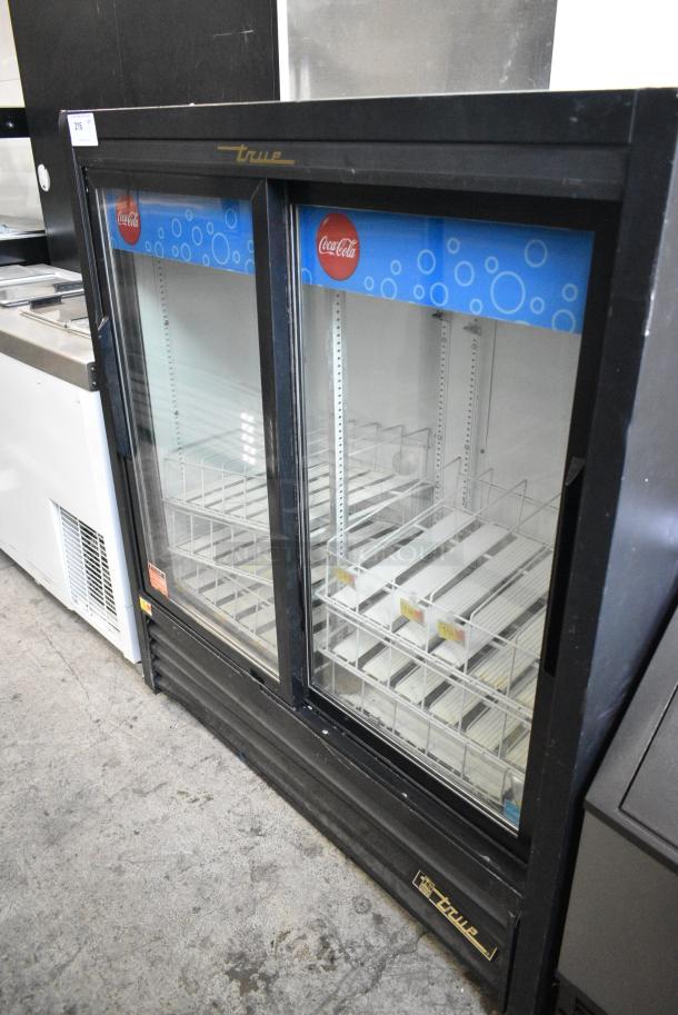 True GDM-41SL-54-LD Metal Commercial 2 Door Reach In Cooler Merchandiser w/ Poly Coated Racks. 115 Volts, 1 Phase. Tested and Working! - Image 1 of 5