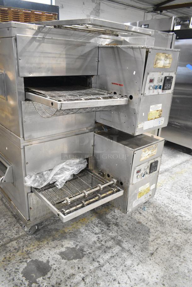 2 Middleby Marshall PS220 Stainless Steel Commercial Natural Gas Powered Conveyor Pizza Oven on Commercial Casters. 2 Times Your Bid! - Image 5 of 9