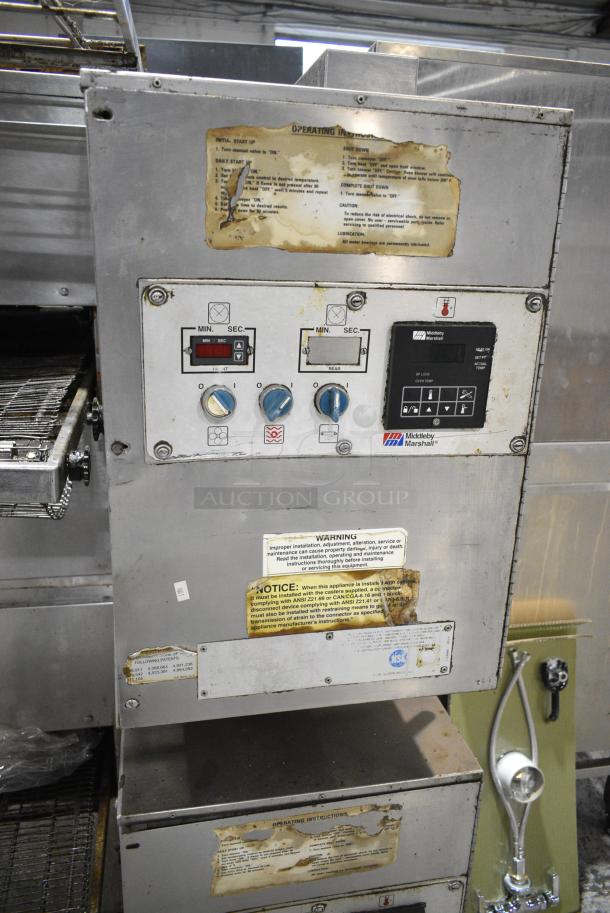 2 Middleby Marshall PS220 Stainless Steel Commercial Natural Gas Powered Conveyor Pizza Oven on Commercial Casters. 2 Times Your Bid! - Image 6 of 9