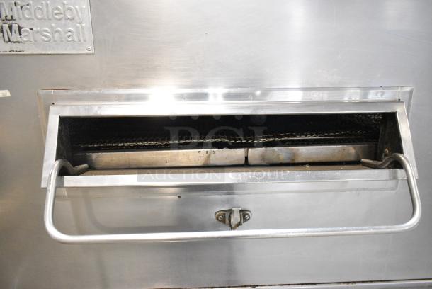 2 Middleby Marshall PS220 Stainless Steel Commercial Natural Gas Powered Conveyor Pizza Oven on Commercial Casters. 2 Times Your Bid! - Image 7 of 9
