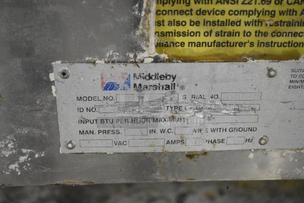 2 Middleby Marshall PS220 Stainless Steel Commercial Natural Gas Powered Conveyor Pizza Oven on Commercial Casters. 2 Times Your Bid! - Image 9 of 9