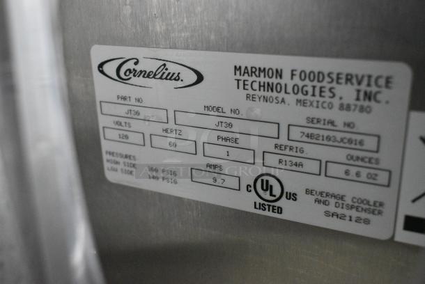 Cornelius JT30 Stainless Steel Commercial Countertop 3 Hopper Refrigerated Beverage Machine. 115 Volts, 1 Phase. Tested and Working! - Image 6 of 6