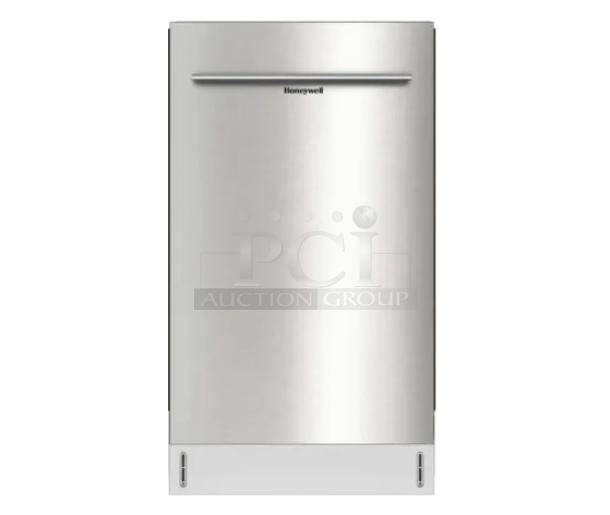 BRAND NEW IN BOX! Honeywell HDS18SS Stainless Steel Undercounter 18" Slimline Dishwasher. 115 Volts, 1 Phase. - Image 1 of 3