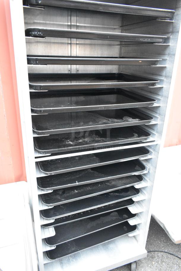 Metal Commercial Pan Transport Rack w/ Poly Trays on Commercial Casters. - Image 3 of 4