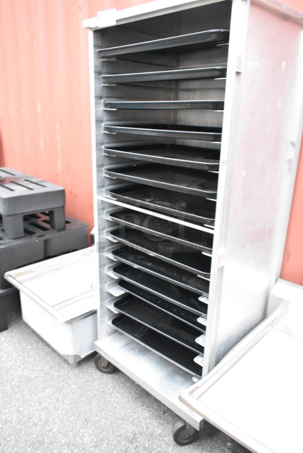 Metal Commercial Pan Transport Rack w/ Poly Trays on Commercial Casters. - Image 4 of 4