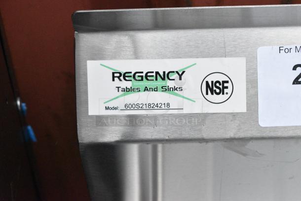 BRAND NEW SCRATCH AND DENT! Regency 600S21824218 Stainless Steel 2 Bay Sink w/ Dual Drain Boards. No Legs. Bays 18x24x14. Drain Boards 16x25 - Image 5 of 5