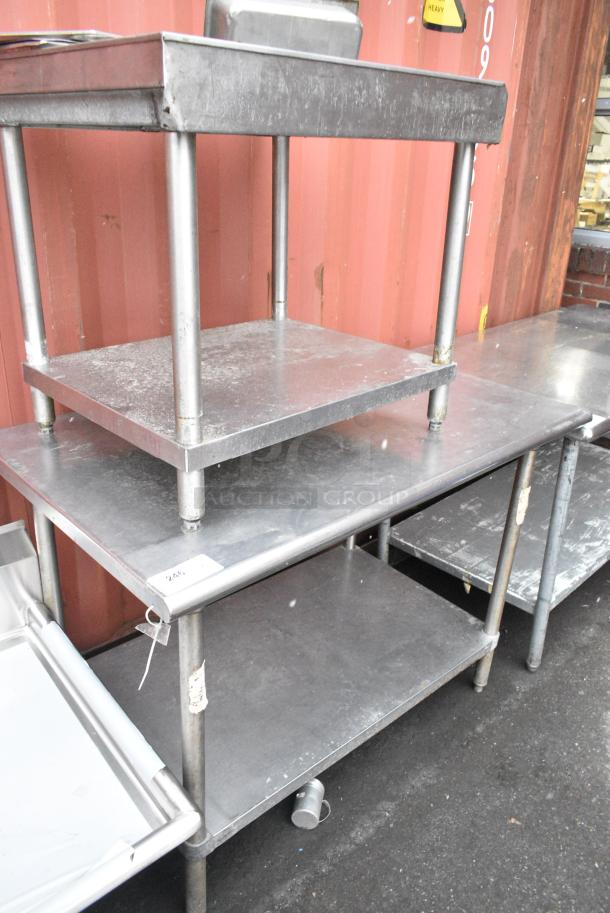2 Stainless Steel Table w/ Under Shelf. Includes 48x30x36. 2 Times Your Bid! - Image 1 of 4