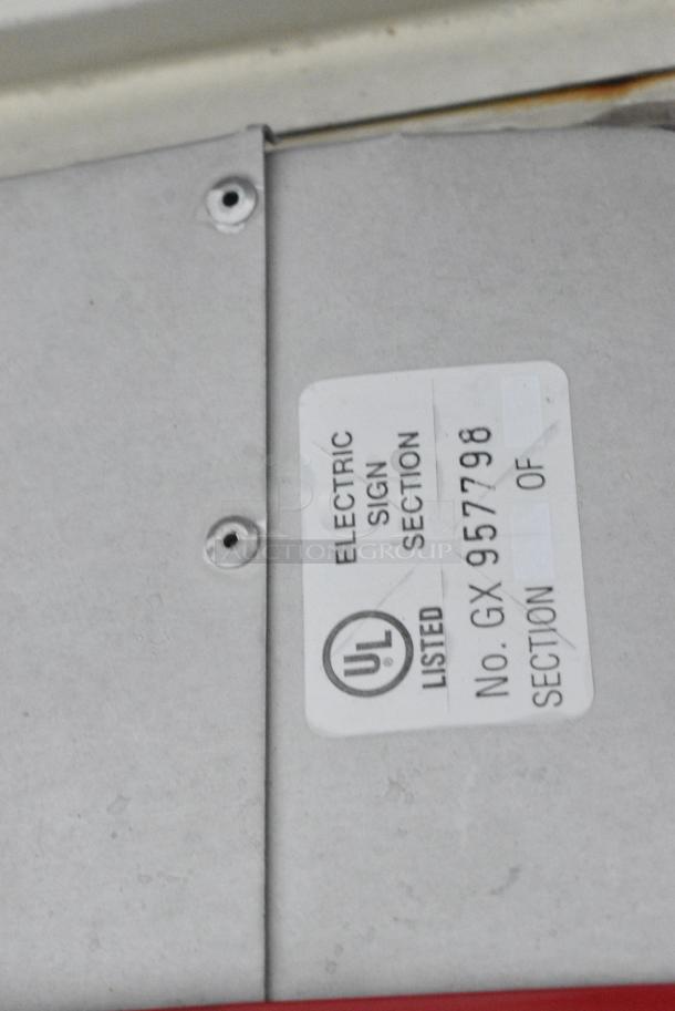 White and Red Bagel Sign. - Image 4 of 4