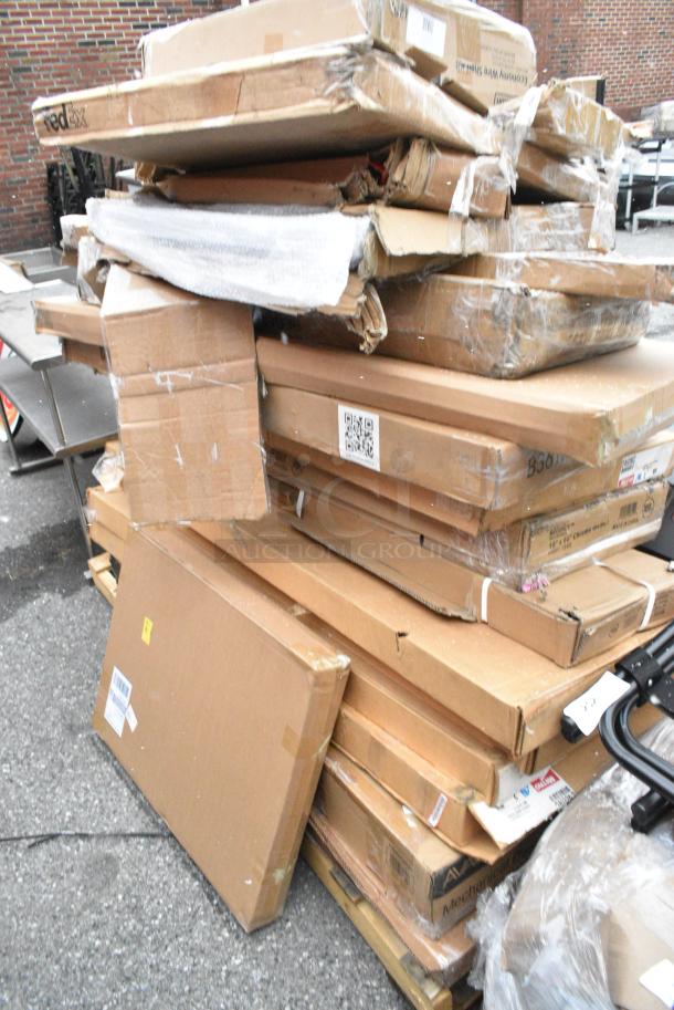 18 BRAND NEW SCRATCH AND DENT! Items Including 465ZB1824K54 Steelton 18" x 24" NSF Black Epoxy 4-Shelf Kit with 54" Posts, 600STR62KD Regency 62" Tubular Rack Wall Mounted Shelf, B361F, 460EC1860 Regency 18" x 60" Chrome 3-Sided Shelving Frame, 4612460NC Metro 2460NC Super Erecta Chrome Wire Shelf - 24" x 60", 2 Box 2460NC Metro 2460NC Super Erecta Chrome Wire Shelf - 24" x 60", 334MSB440 AvaWeigh MSB440 440 lb. / 200 kg. Eye-Level Mechanical Beam Physicians Scale with Height Rod, 460EC1848 SHELF 18X48 CHROME. 18 Times Your Bid! - Image 2 of 13