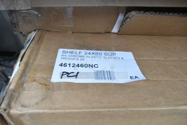 18 BRAND NEW SCRATCH AND DENT! Items Including 465ZB1824K54 Steelton 18" x 24" NSF Black Epoxy 4-Shelf Kit with 54" Posts, 600STR62KD Regency 62" Tubular Rack Wall Mounted Shelf, B361F, 460EC1860 Regency 18" x 60" Chrome 3-Sided Shelving Frame, 4612460NC Metro 2460NC Super Erecta Chrome Wire Shelf - 24" x 60", 2 Box 2460NC Metro 2460NC Super Erecta Chrome Wire Shelf - 24" x 60", 334MSB440 AvaWeigh MSB440 440 lb. / 200 kg. Eye-Level Mechanical Beam Physicians Scale with Height Rod, 460EC1848 SHELF 18X48 CHROME. 18 Times Your Bid! - Image 8 of 13