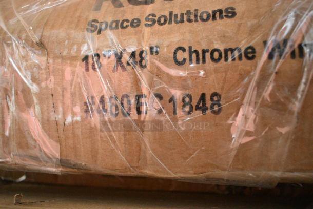 18 BRAND NEW SCRATCH AND DENT! Items Including 465ZB1824K54 Steelton 18" x 24" NSF Black Epoxy 4-Shelf Kit with 54" Posts, 600STR62KD Regency 62" Tubular Rack Wall Mounted Shelf, B361F, 460EC1860 Regency 18" x 60" Chrome 3-Sided Shelving Frame, 4612460NC Metro 2460NC Super Erecta Chrome Wire Shelf - 24" x 60", 2 Box 2460NC Metro 2460NC Super Erecta Chrome Wire Shelf - 24" x 60", 334MSB440 AvaWeigh MSB440 440 lb. / 200 kg. Eye-Level Mechanical Beam Physicians Scale with Height Rod, 460EC1848 SHELF 18X48 CHROME. 18 Times Your Bid! - Image 13 of 13