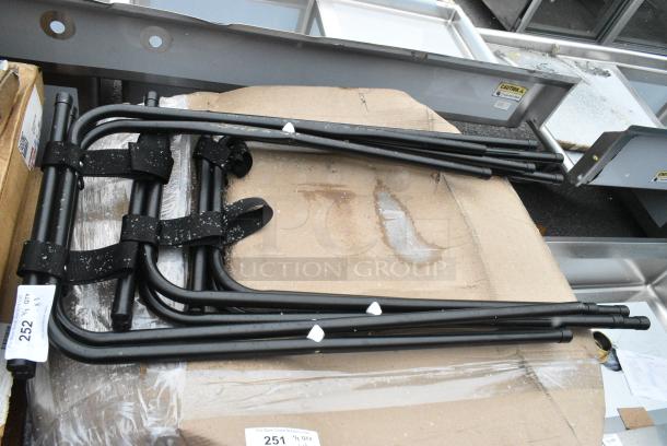 3 BRAND NEW SCRATCH AND DENT! Black Metal Serving Tray Stands. 3 Times Your Bid! - Image 2 of 3