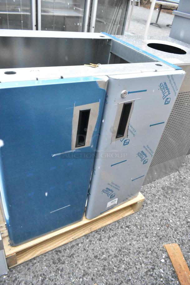 BRAND NEW SCRATCH AND DENT! Stainless Steel 2 Door Cabinet - Image 1 of 4