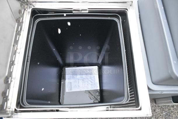 BRAND NEW SCRATCH AND DENT! Rubbermaid Stainless Steel Trash Can Shell. - Image 3 of 3