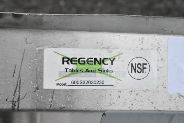 BRAND NEW SCRATCH AND DENT! Regency 600S32030230 124" 16-Gauge Stainless Steel Three Compartment Commercial Sink with 2 Drainboards - 20" x 30" x 14" Bowls - Image 7 of 7