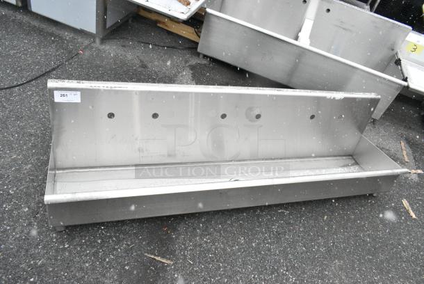 BRAND NEW SCRATCH AND DENT! Stainless Steel Wall Mount Sink Trough. No Mounting Brackets. - Image 1 of 3