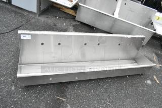BRAND NEW SCRATCH AND DENT! Stainless Steel Wall Mount Sink Trough. No Mounting Brackets.