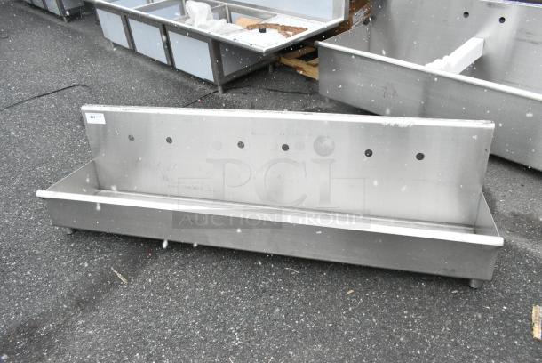 BRAND NEW SCRATCH AND DENT! Stainless Steel Wall Mount Sink Trough. No Mounting Brackets. - Image 2 of 3