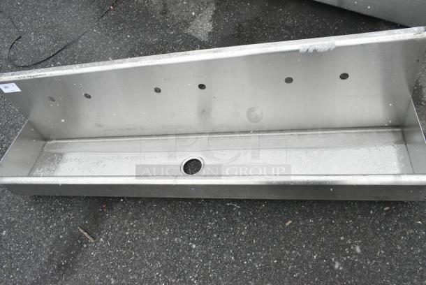 BRAND NEW SCRATCH AND DENT! Stainless Steel Wall Mount Sink Trough. No Mounting Brackets. - Image 3 of 3