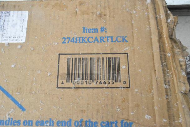 BRAND NEW SCRATCH AND DENT! Lavex 274HKCARTLCK Hotel / Housekeeping Cart - Large Locking Three Shelf. May Be Missing Pieces - Image 2 of 2
