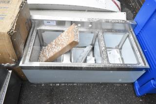 BRAND NEW SCRATCH AND DENT! Steelton 522BS3T38 3 Bowl 18 Gauge Underbar Sink - 38" x 18 3/4"