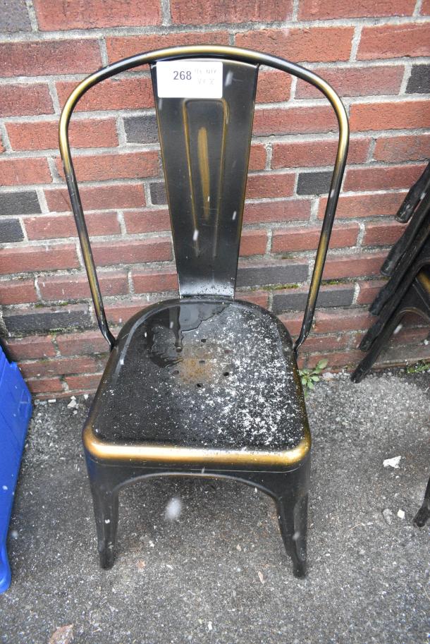 8 BRAND NEW SCRATCH AND DENT! Metal Tolix Style Chairs; 2 Bar Height and 6 Dining Height. 8 Times Your Bid! - Image 2 of 3