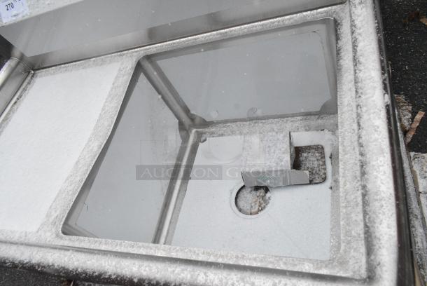 BRAND NEW SCRATCH AND DENT! Steelton 522CS11818L 38 3/4" 18-Gauge Stainless Steel One Compartment Commercial Sink with Left Drainboard - 18" x 18" x 12" Bowl. No Legs. - Image 2 of 5