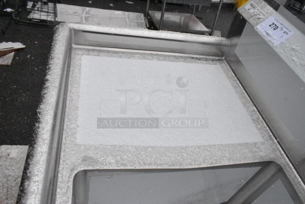 BRAND NEW SCRATCH AND DENT! Steelton 522CS11818L 38 3/4" 18-Gauge Stainless Steel One Compartment Commercial Sink with Left Drainboard - 18" x 18" x 12" Bowl. No Legs. - Image 3 of 5