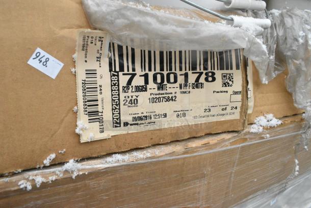 BRAND NEW SCRATCH AND DENT! Pallet Lot of Approximately 240 Poly White Buckets. No Lids. - Image 3 of 3