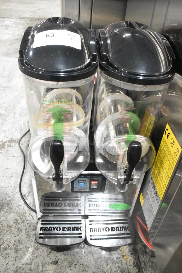 Bravo Italia Stainless Steel Commercial Countertop 2 Hopper Slushie Machine. 115 Volts, 1 Phase. - Image 1 of 4