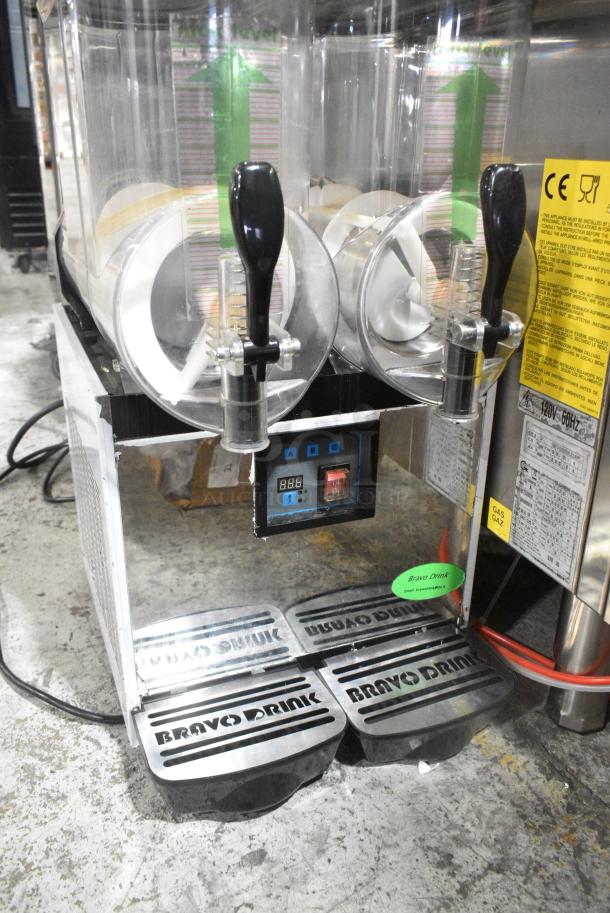 Bravo Italia Stainless Steel Commercial Countertop 2 Hopper Slushie Machine. 115 Volts, 1 Phase. - Image 3 of 4